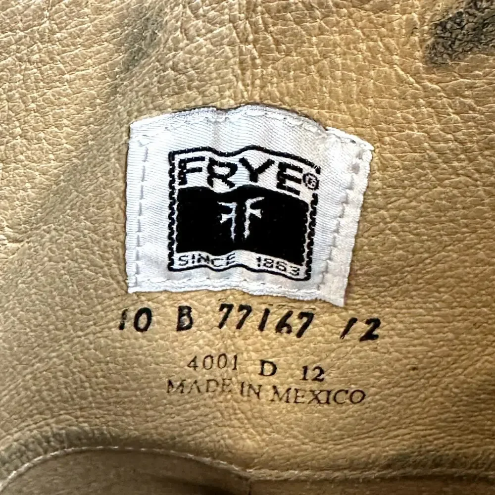Frye Melissa Button Knee High Riding Boots Leather Motorcycle Western Brown 10B